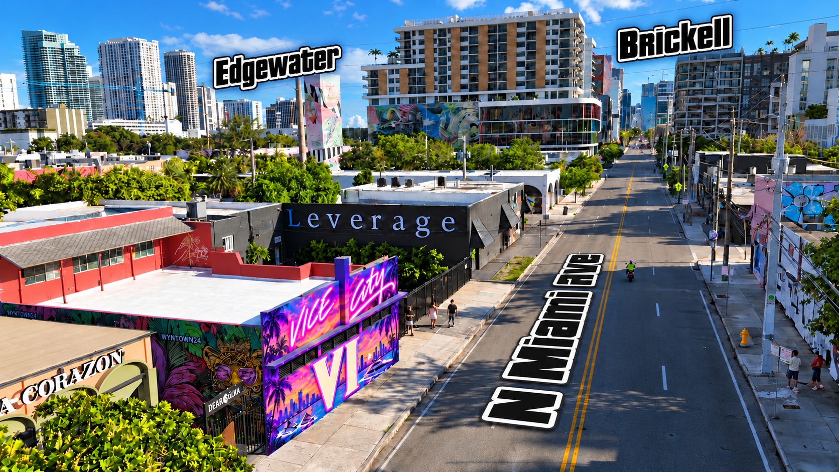 Proposal visualization looking south along N Miami Avenue
